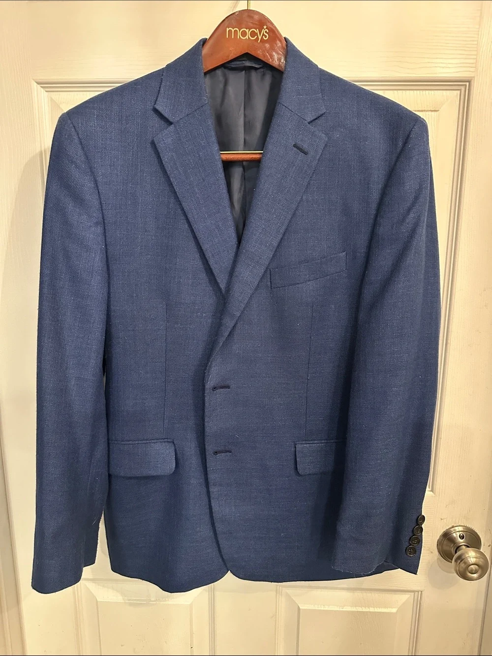 Ralph Lauren Men's Navy Textured Two-Button Sport Coat
